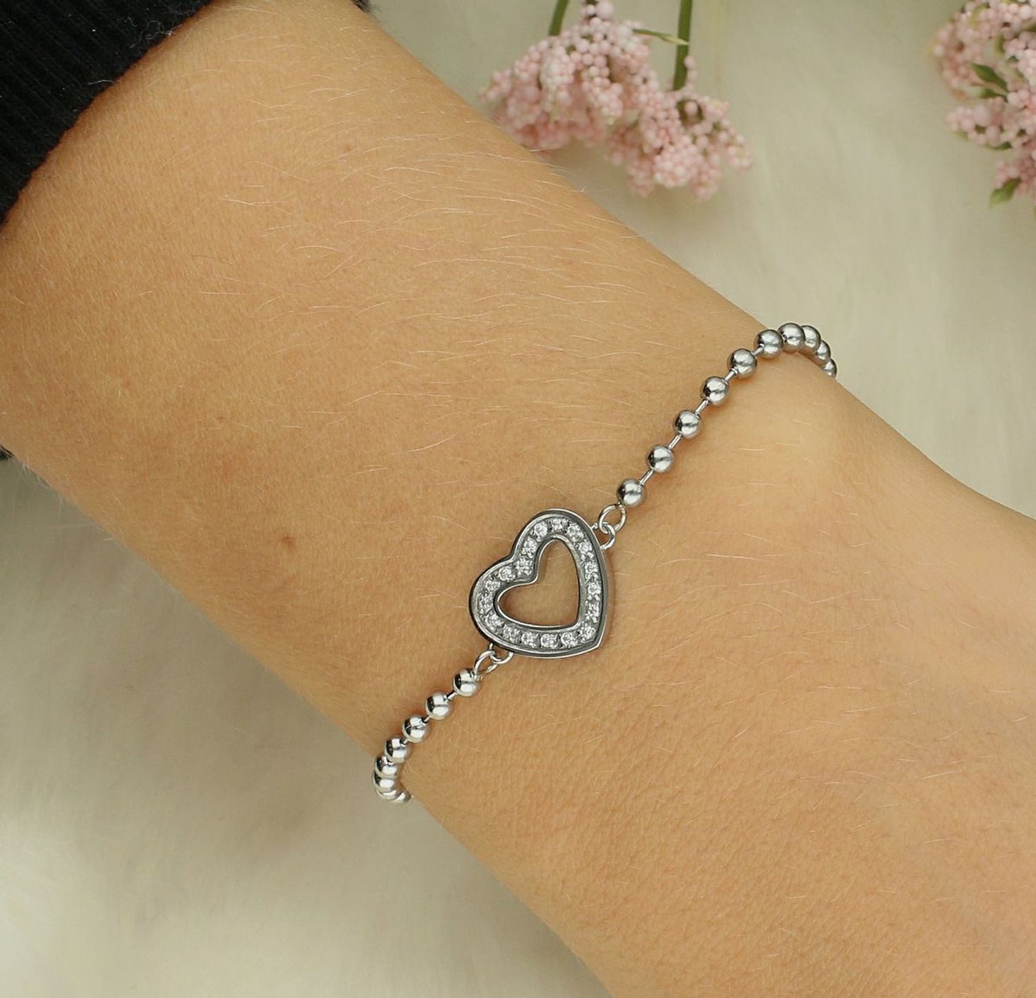 Bransoletka Nomination stalowa Italy Soffio d'amore Serce z cyrkoniami 134000 022.png